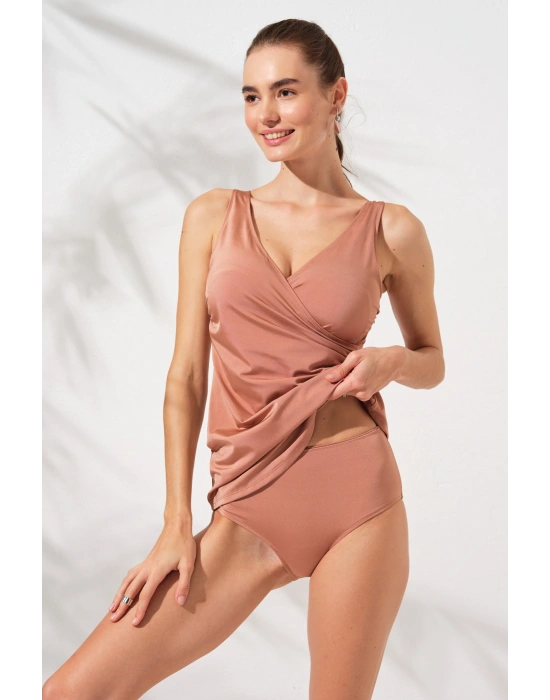 Mara Kruvaze Formlu Tankini Takım Bronz 231501