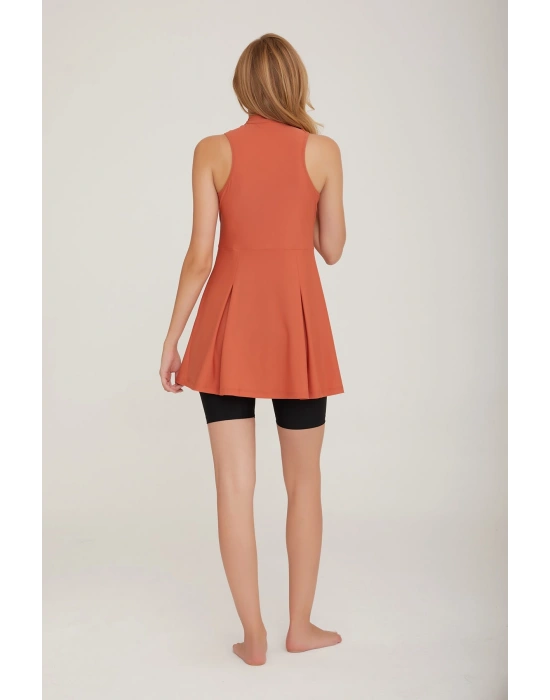 Esten 3914 Tarçın Şortlu Tasarım Tesettür Havuz Mayo