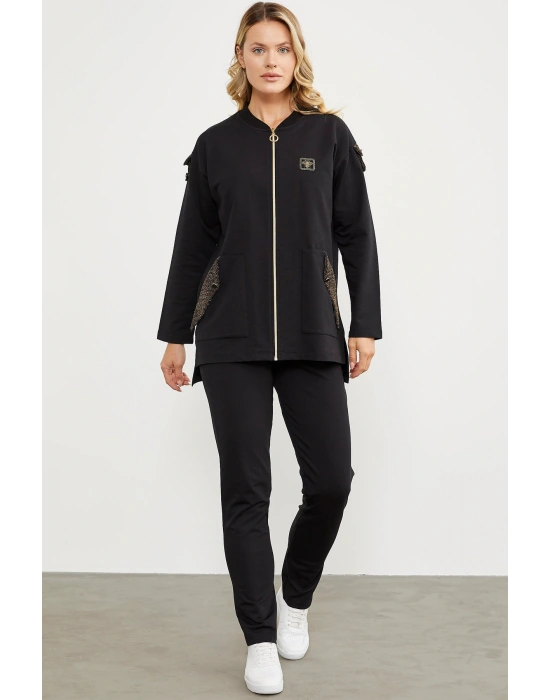 23K2238-76221 SEMENTA SİM KUMAŞ KOMBİNLİ EŞOFMAN TAKIM