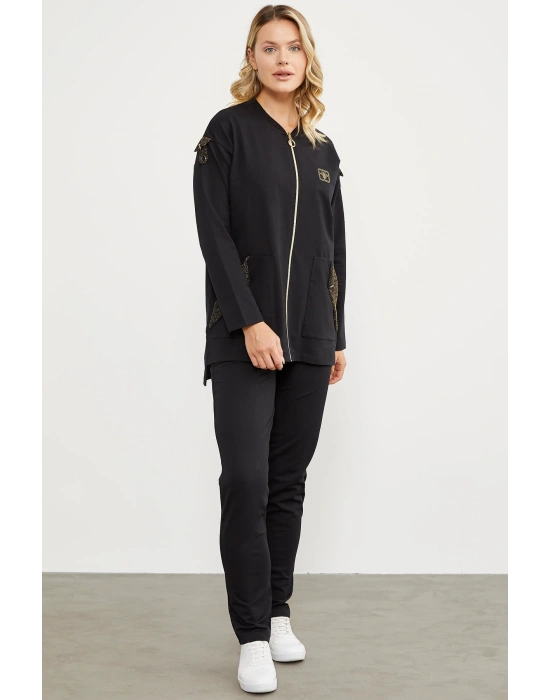 23K2238-76221 SEMENTA SİM KUMAŞ KOMBİNLİ EŞOFMAN TAKIM