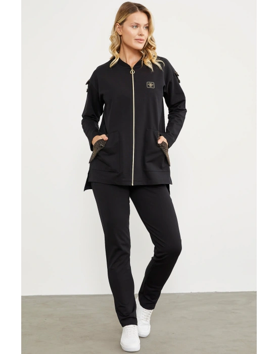 23K2238-76221 SEMENTA SİM KUMAŞ KOMBİNLİ EŞOFMAN TAKIM