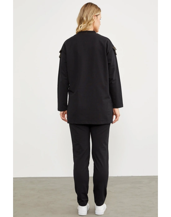 23K2238-76221 SEMENTA SİM KUMAŞ KOMBİNLİ EŞOFMAN TAKIM