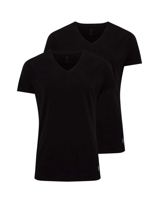 Erkek 80194 Siyah 2 Li V Yaka Atlet