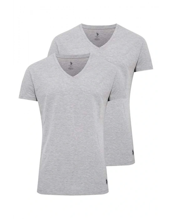 U.s Polo Assn. 80194 Erkek 2 Li Kısa Kol V Yaka Atlet-Grimelanj