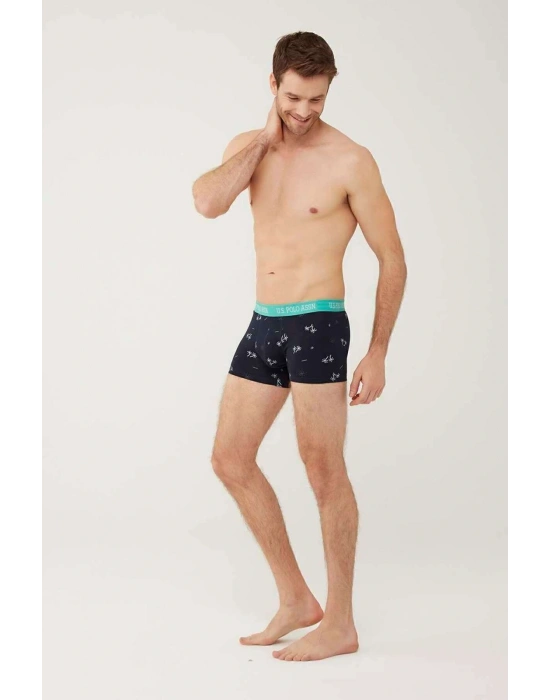 Erkek Lacivert - Mint - Antrasit Melanj 3 Lü Boxer 80446