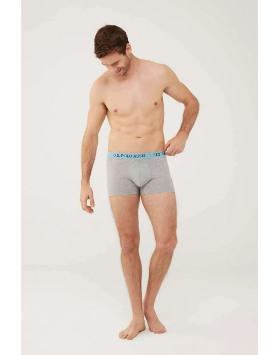 Erkek, Lisanslı, Uspa, Turkuaz-Lacivert Melanj, 3lü Boxer