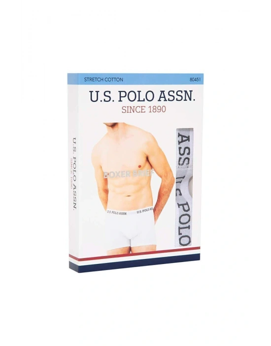 Erkek Beyaz Tekli Cepli Boxer 80451