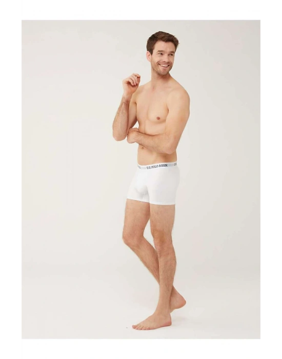 Erkek Beyaz Tekli Cepli Boxer 80451