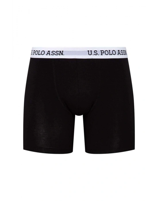 U.S. Polo Assn. 80453 Erkek Siyah Tekli Uzun Paçalı Boxer