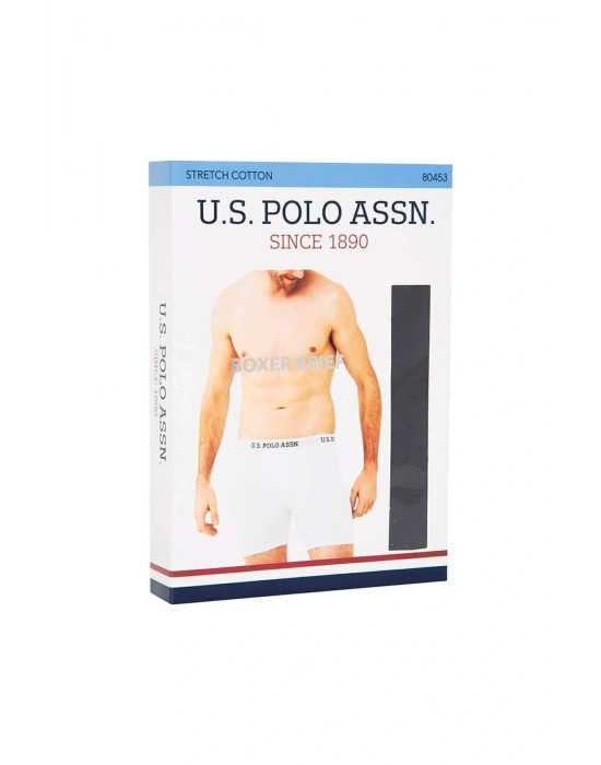 U.S. Polo Assn. 80453 Erkek Siyah Tekli Uzun Paçalı Boxer