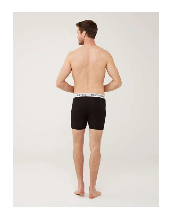 U.S. Polo Assn. 80453 Erkek Siyah Tekli Uzun Paçalı Boxer