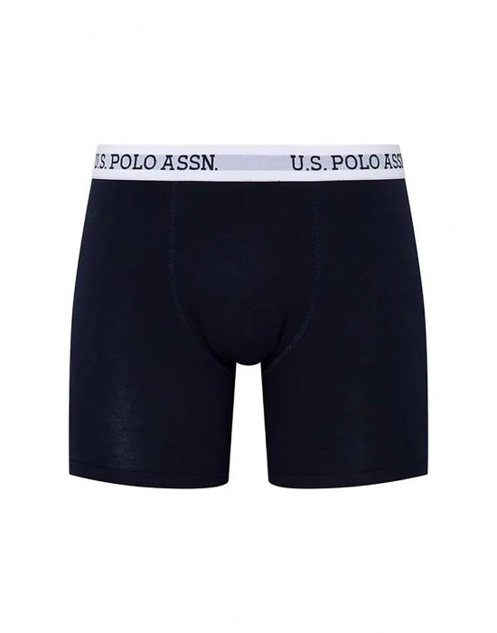 U.S. Polo Assn. 80453 Erkek Lacivert Tekli Uzun Paçalı Boxer