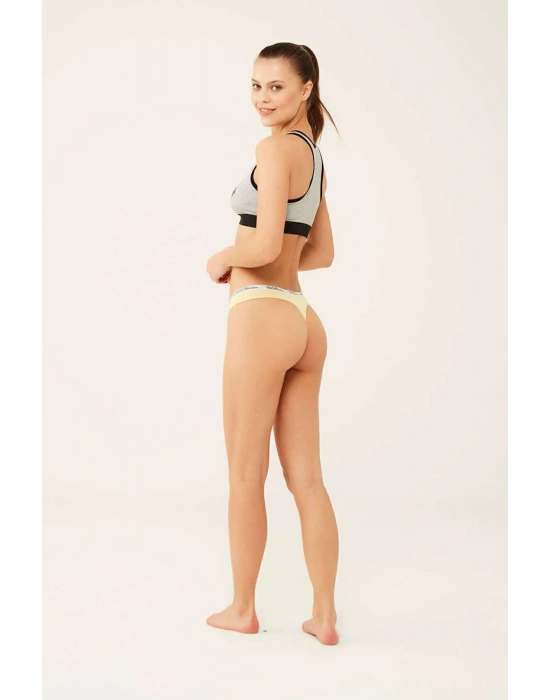 Kadın Mint - Sarı - Pembe 3 Lü Tanga 66274