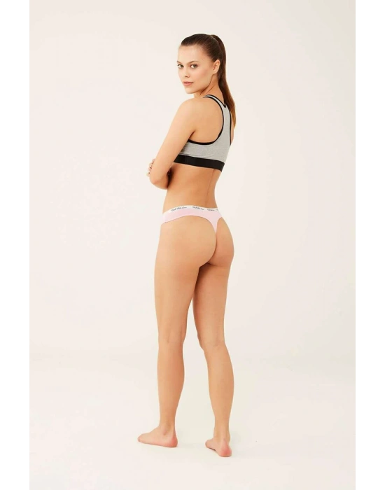 Kadın Mint - Sarı - Pembe 3 Lü Tanga 66274