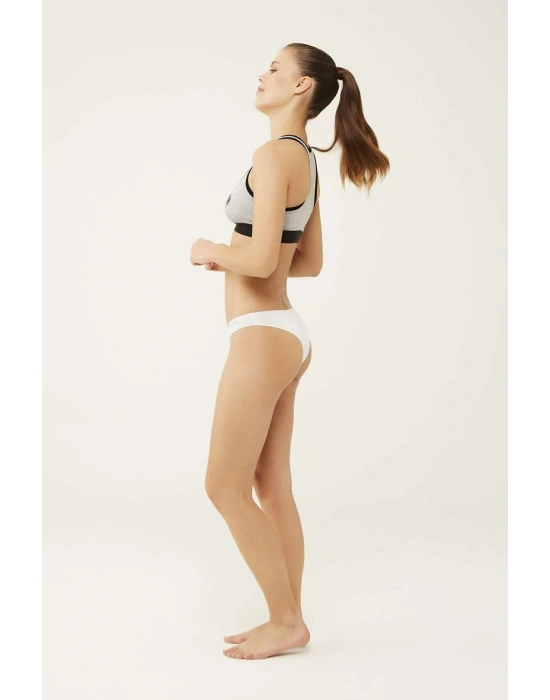 Kadın Siyah - Beyaz - Ten - Beyaz - Ten 5 Li Brazilian Slip