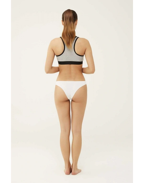 Kadın Siyah - Beyaz - Ten - Beyaz - Ten 5 Li Brazilian Slip