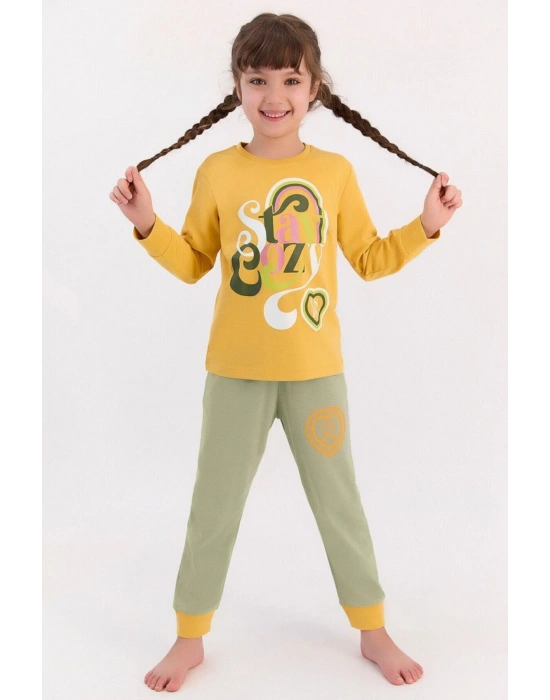 U.s Polo Assn Stay Cozy Hardal Kız Çocuk Pijama Takımı