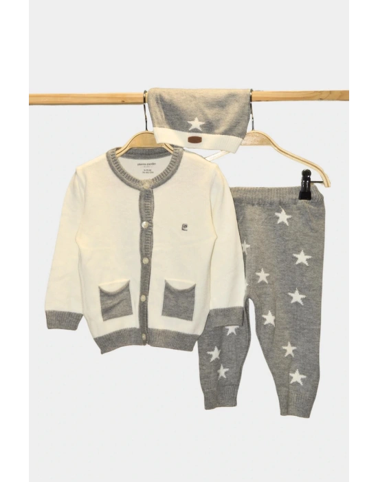 Yıldızlı Triko Bebek & Çocuk 3lü Alt-Üst Takım 303955