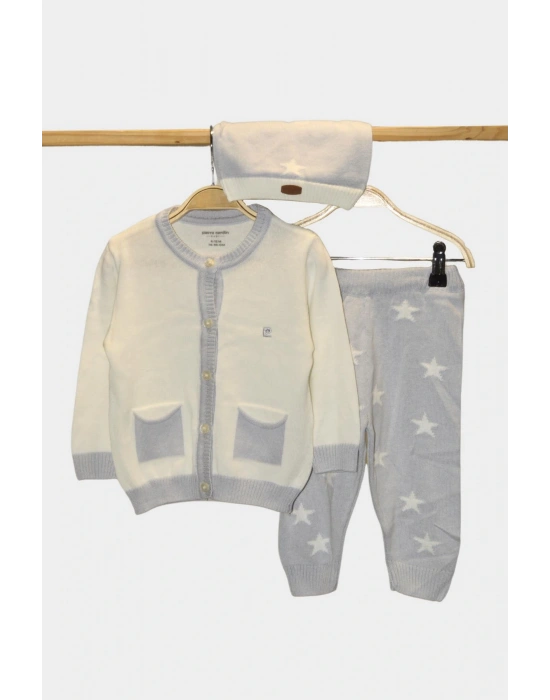 Yıldızlı Triko Bebek & Çocuk 3Lü Alt-Üst Takım 303955