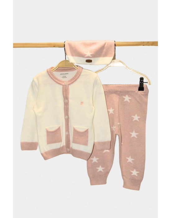 Yıldızlı Triko Bebek & Çocuk 3Lü Alt-Üst Takım 303955