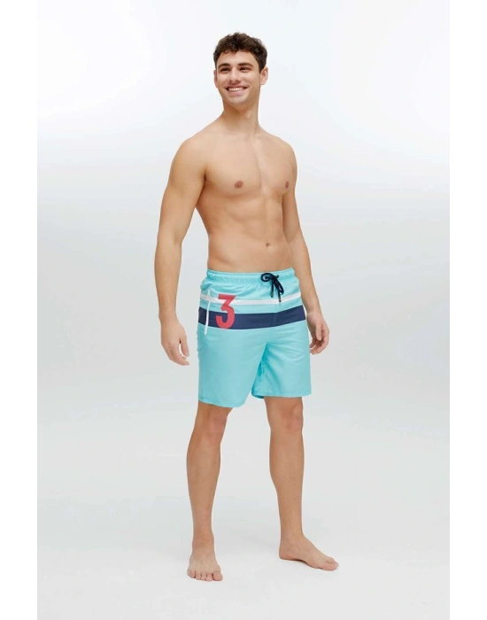 Erkek Mint Uzun Deniz Şortu 22003