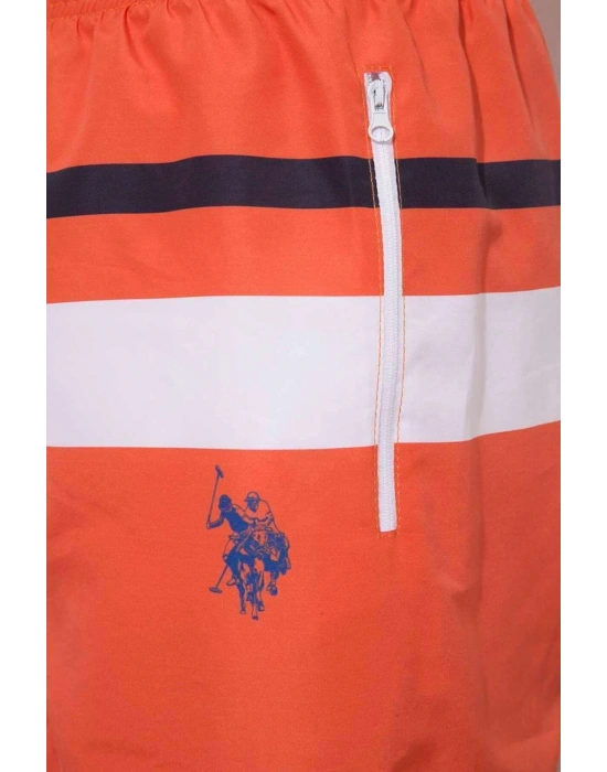 Erkek Turuncu Uzun Deniz Şortu 22003