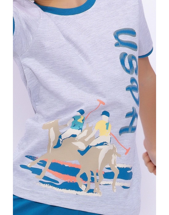 U.s. Polo Assn Karmelanj Erkek Çocuk Bisiklet Yaka Kapri Takım