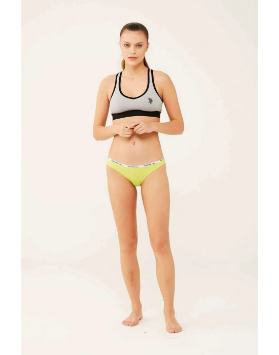 Kadın Mercan - Neon Yeşil - Turkuaz 3 Lü Brazilian Slip 66275