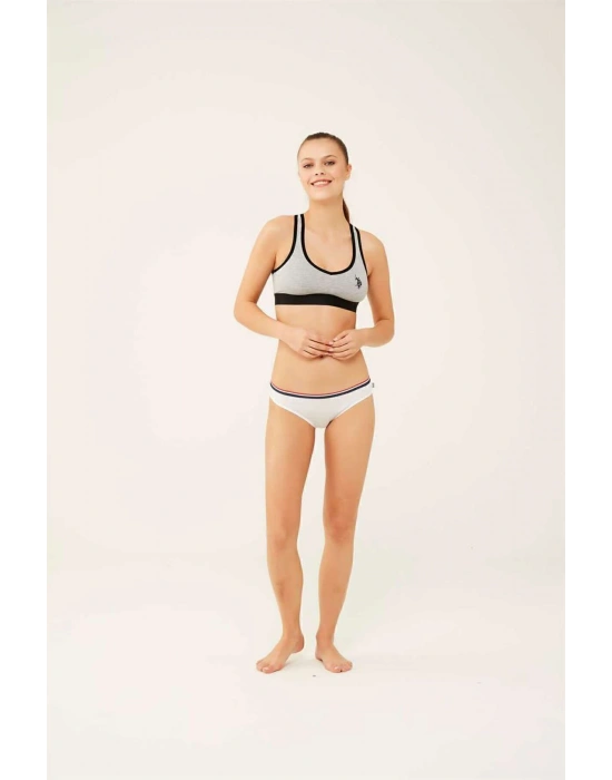 Kadın Beyaz - Mavi Melanj - Gri Melanj 3 Lü Slip 66271