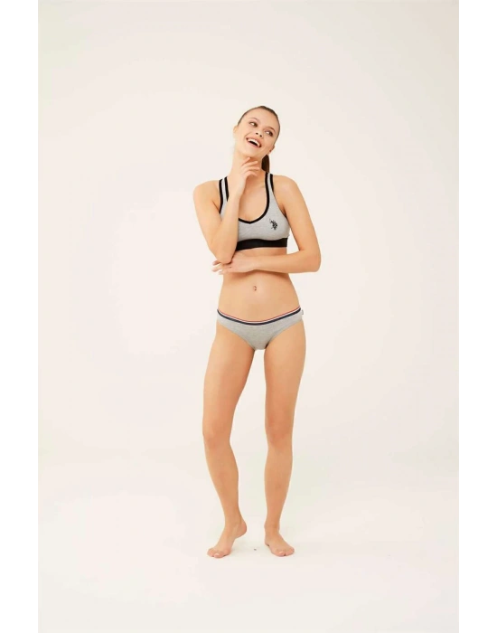 Kadın Beyaz - Mavi Melanj - Gri Melanj 3 Lü Slip 66271