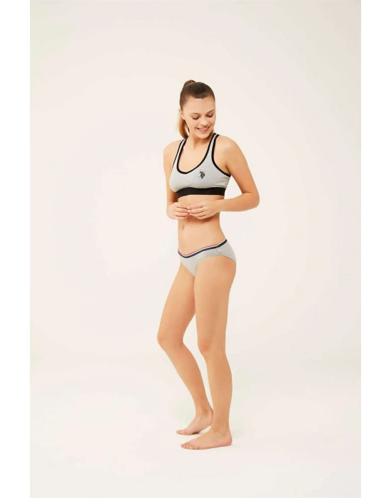 Kadın Beyaz - Mavi Melanj - Gri Melanj 3 Lü Slip 66271