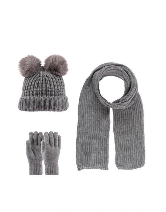 7-12 Yaş Atkı Bere Eldiven 3lü Takım