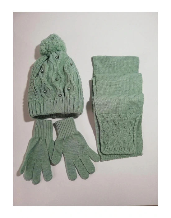 Kız Garson Atkı Bere Eldiven Üçlü Takım K22180-05-143 9-15 Yaş
