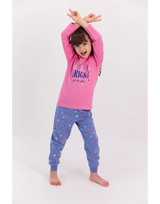 Rolypoly Shine Bright Like The Stars Pembe Kız Çocuk Pijama Takımı
