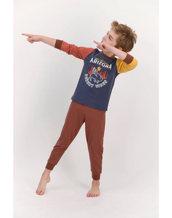 Rolypoly Arizona Koyu Indigo Erkek Çocuk Pijama Takımı