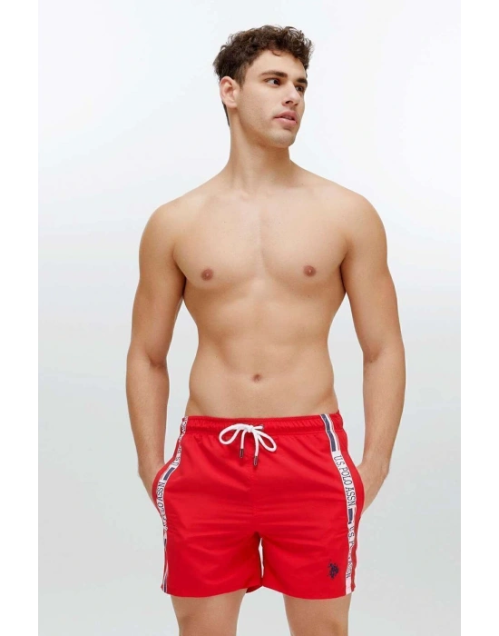 Erkek Kırmızı Orta Boy Deniz Şortu 22001