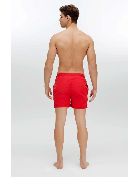 Erkek Kırmızı Orta Boy Deniz Şortu 22001