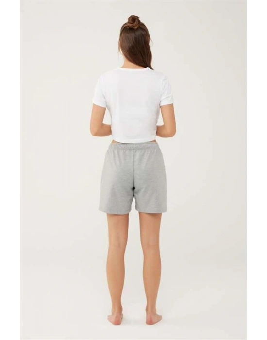 Iki Iplik, Pamuklu & Likralı, Cepli, Kadın Şort 16604