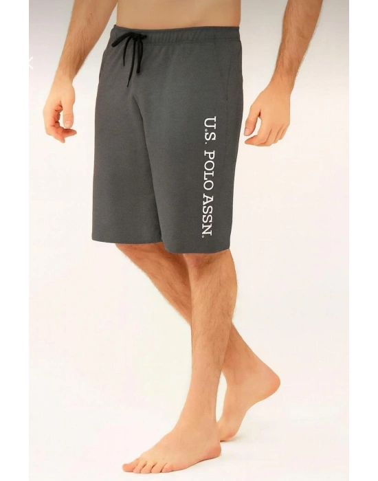 Polo Yazı Baskılı Çift Cepli Erkek Şort