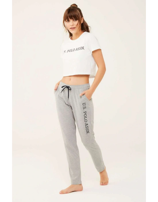 Kadın Gri Melanj Pijama Altı 16601