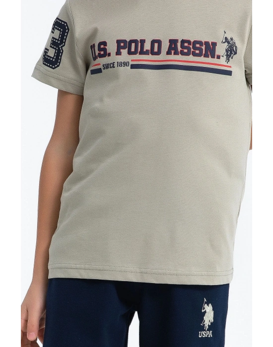 U.s. Polo Assn Classic Açık Haki Erkek Çocuk Bermuda Takım