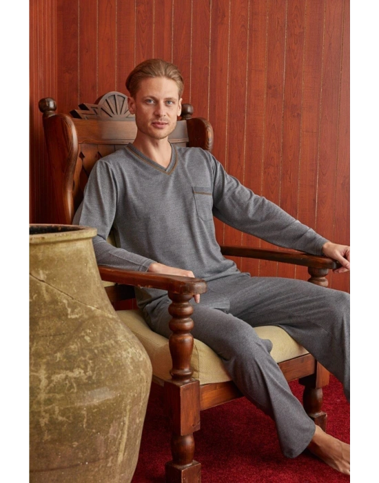 7130 Erkek V Yaka Pijama Takımı