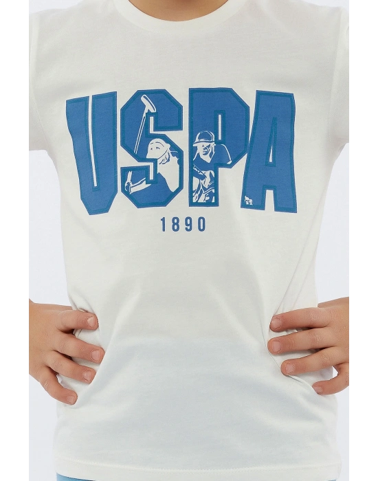 Us Polo Assn Erkek Çocuk Indigo Bisiklet Yaka Kapri Takım 1036