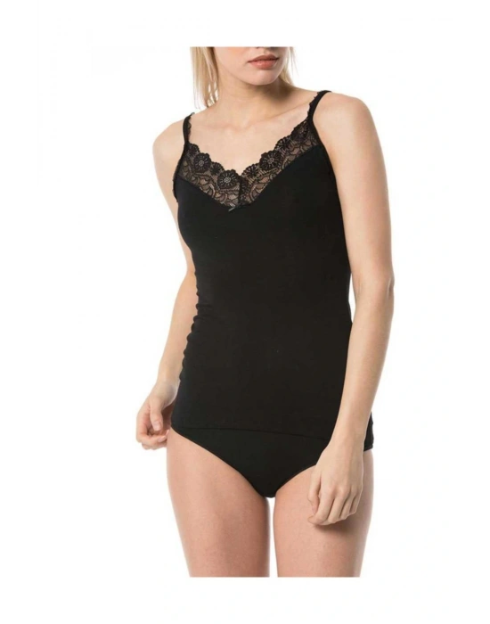 Kadın Atlet Modal Süprem Siyah L