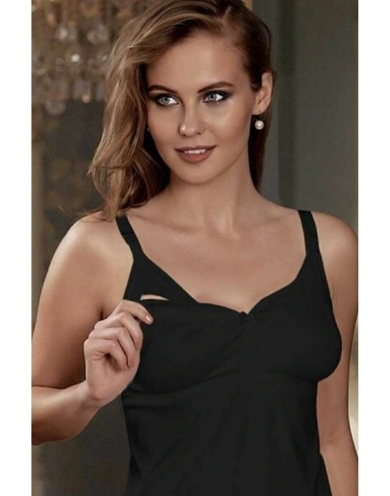 Kadın Siyah Modal Emzirme Atleti 1268