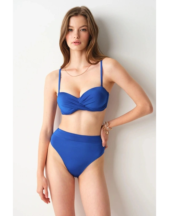 Angela High Leg Bikini Tek Alt Saks 239203