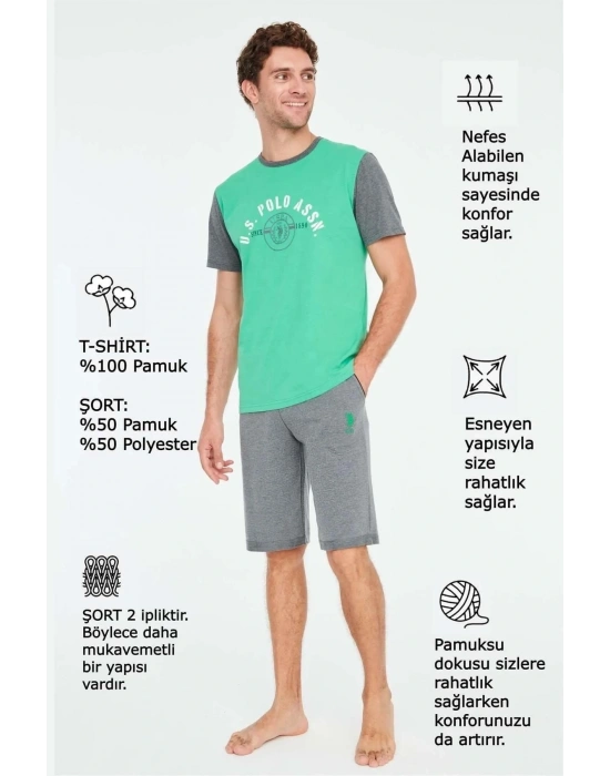 U.S POLO 18673 YARIM KOL KAPRİ TAKIM