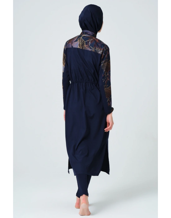Yakut Tam Kapalı Tesettür Mayo 23512-23 Lacivert