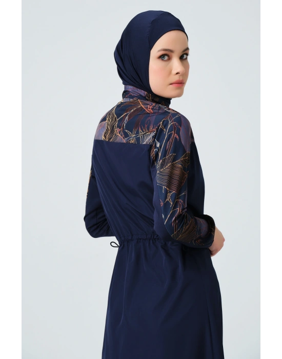 Yakut Tam Kapalı Tesettür Mayo 23512-23 Lacivert