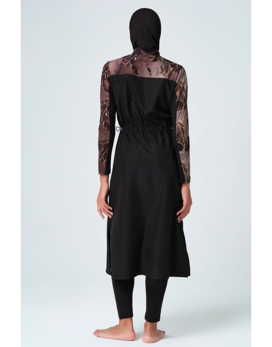 Yakut Tam Kapalı Tesettür Mayo 23512-23 Siyah